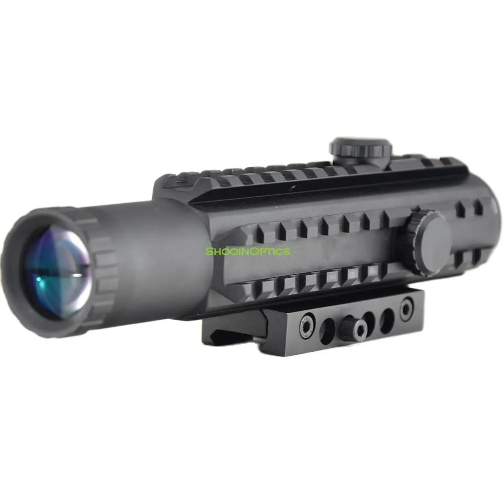 Shooin Optics 4x28 Integrated Scope Ultra Low Base 20mm Mount Fou Hunting Riflescope - imagen 3