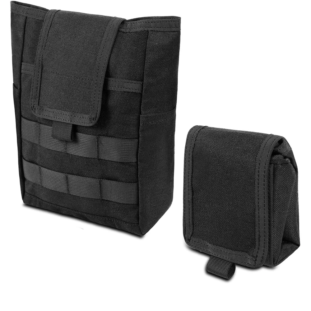 Bolsa de basura plegable, bolsa de recuperación táctica con cordón, para reciclaje de revistas, para caza, Airsoft, Rifle Mag - imagen 2