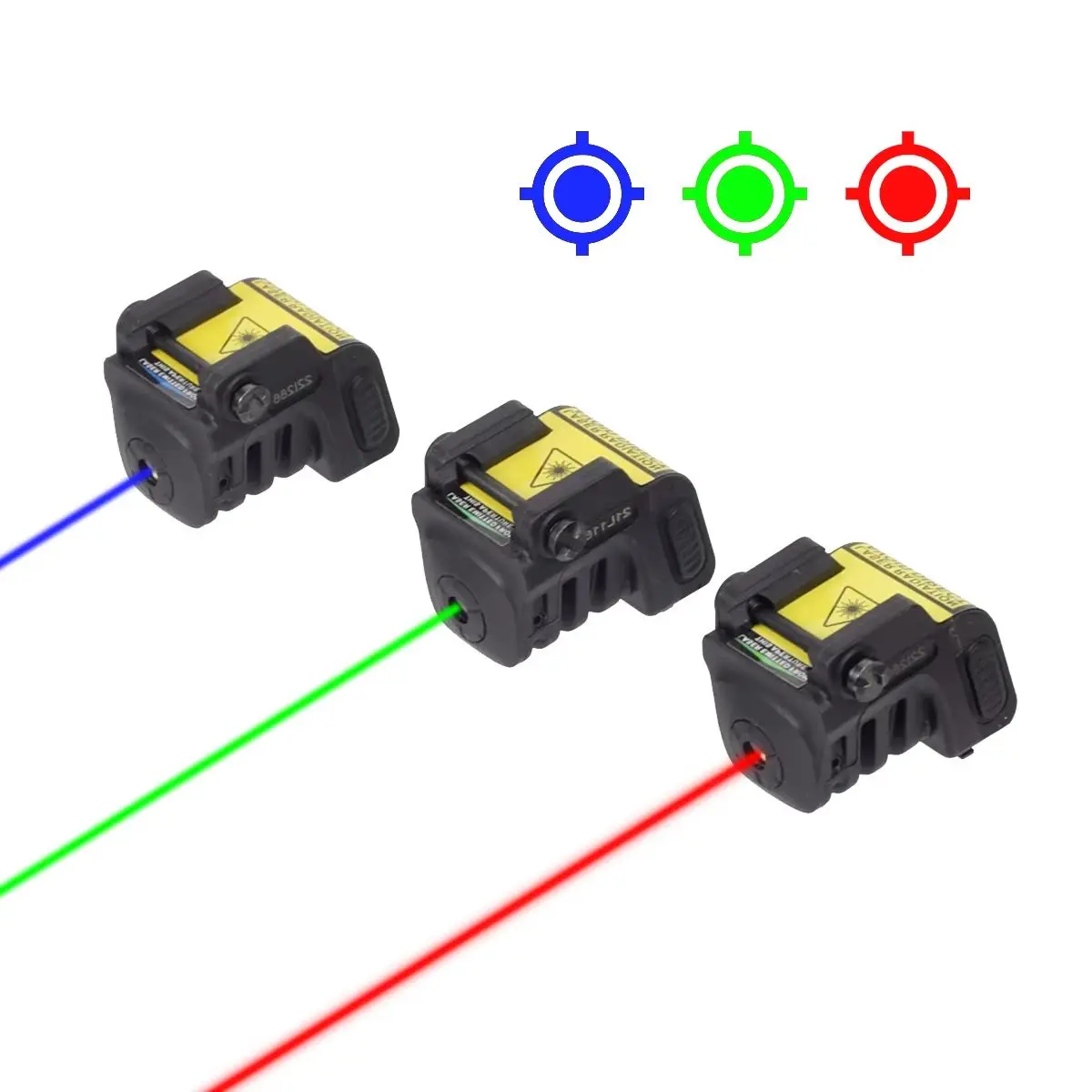 Mira compacta láser táctica roja/verde/azul, Compatible con rieles Picatinny de 20mm, adecuada para Glock 17/19 - imagen 2