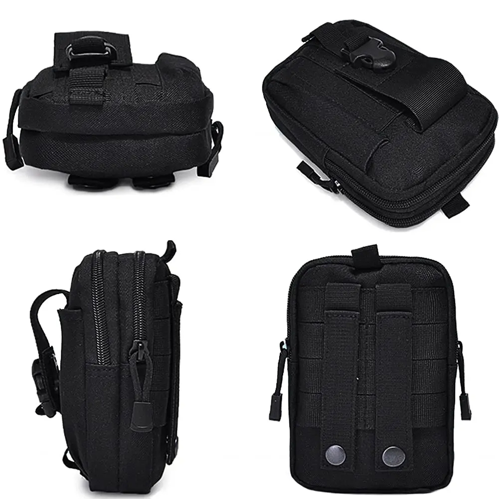 Riñonera táctica Molle EDC, bolsa compacta multiusos, cinturón táctico, soporte para teléfono móvil para entrenamiento, senderismo, Camping - imagen 2