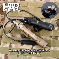 WADSN linterna táctica interruptor de tapa trasera de Metal M300 M600 luz de explorador interruptor de presión remota Airsoft arma de caza lámpara Surefir