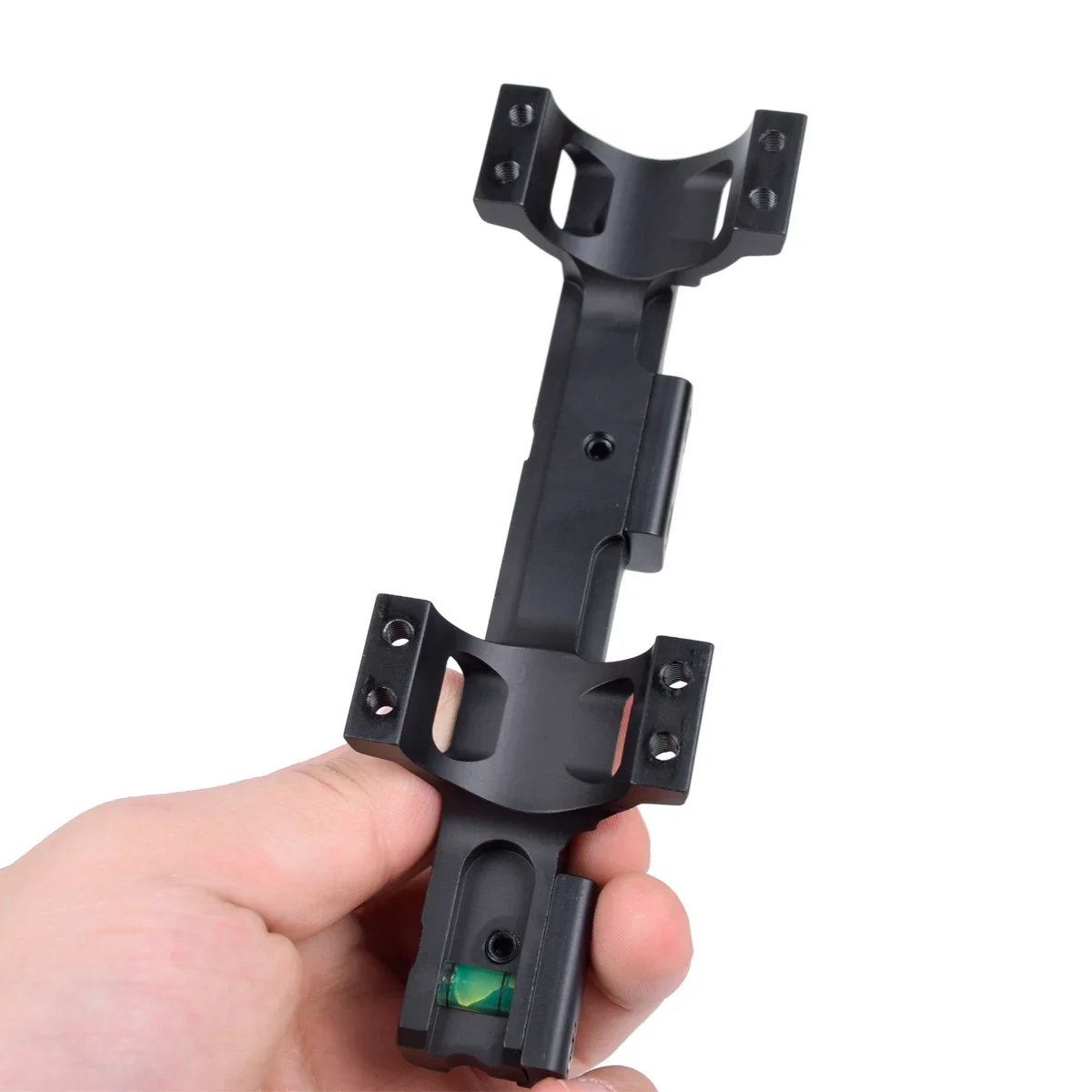 Soportes ópticos tácticos de cola de milano de 11mm, voladizo de Metal para Airsoft, montaje de alcance de 25,4mm y 30mm con nivel de burbuja, accesorios para pistola de caza - imagen 5