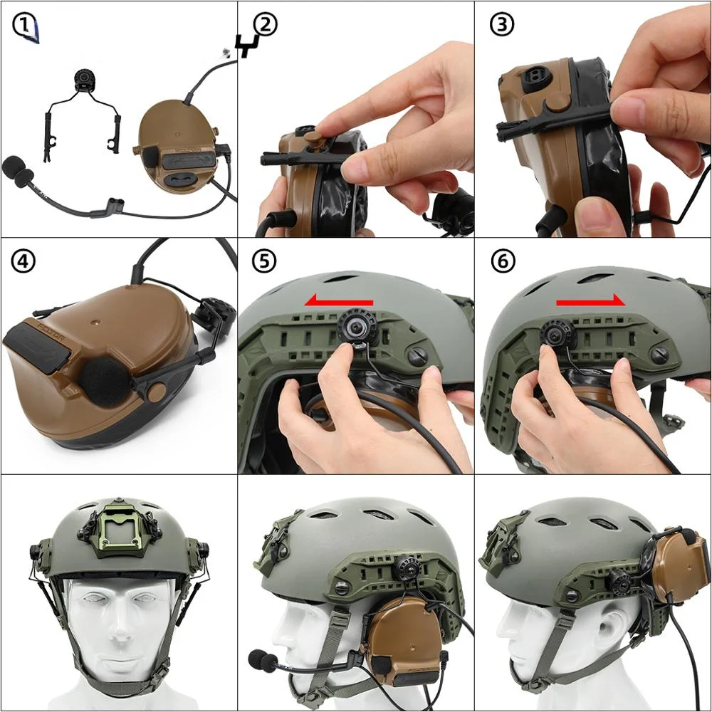 Adaptador riel ARC para auriculares tácticos - imagen 5