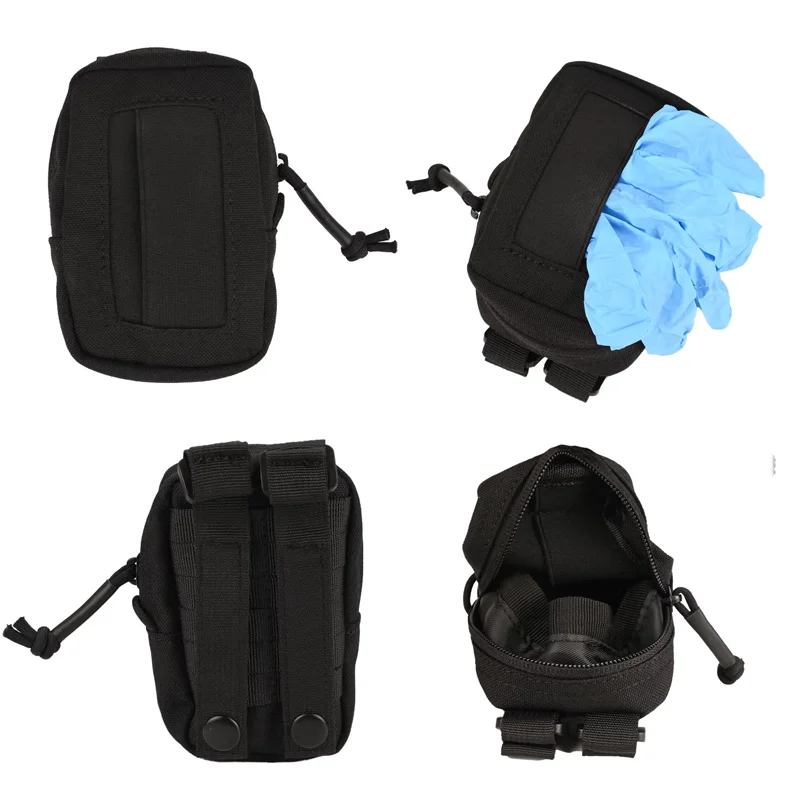 Guantes deportivos tácticos multifuncionales para exteriores, riñonera, Kit de herramientas pequeño, paquete de accesorios, Mini bolsa para tarjetas MOLLE