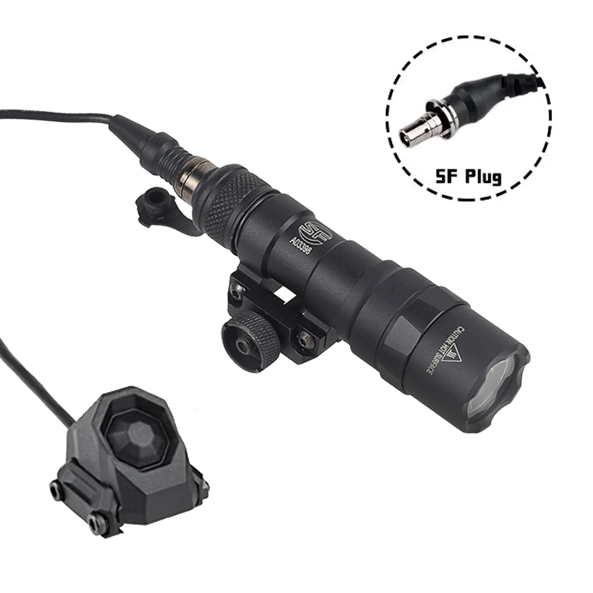 Interruptor de presión de botón remoto táctico AXON UNITY para Surefire M300 M600 2,5 3,5 SF enchufe de grúa riel de 20mm láser NGAL PEQ15 - imagen 5