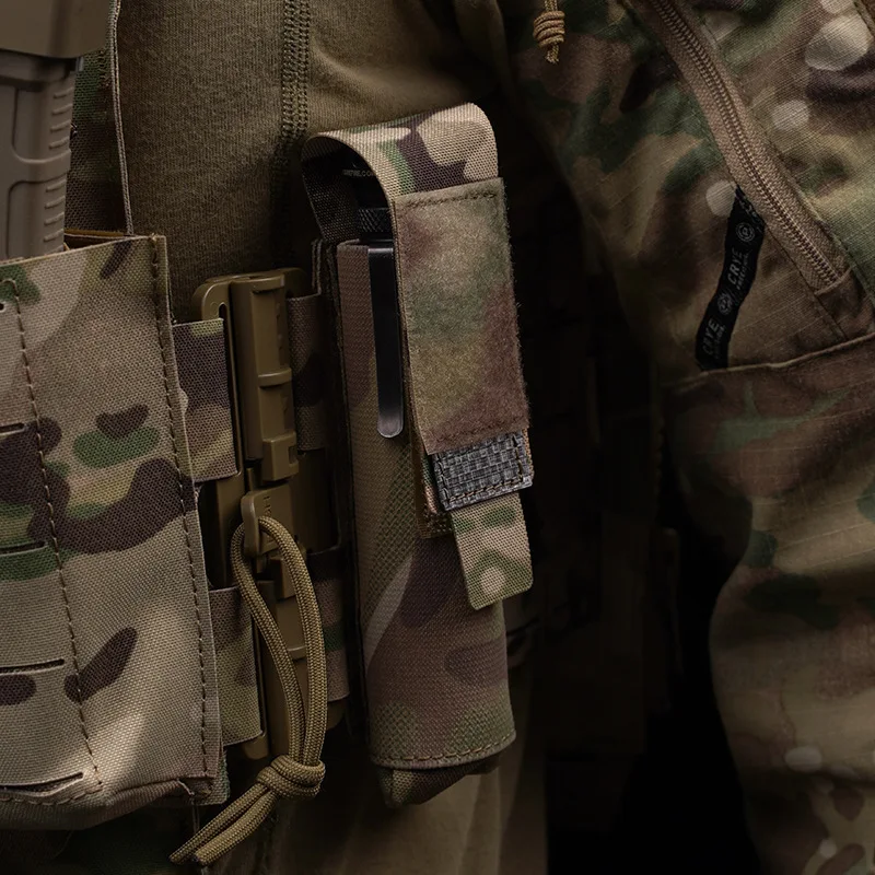 Kit de herramientas Knight, bolsa de herramientas de cintura para exteriores, bolsa con sistema Molle en la parte trasera, accesorios para acampar, equipo portátil al aire libre, cubierta abatible - imagen 3