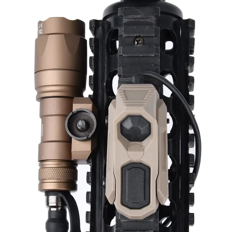 WADSN-linterna M300 M600 con AXON, interruptor de presión remoto de doble función, compatible con Mlok Keymod de 20mm, luz táctica Airsoft para caza - imagen 3