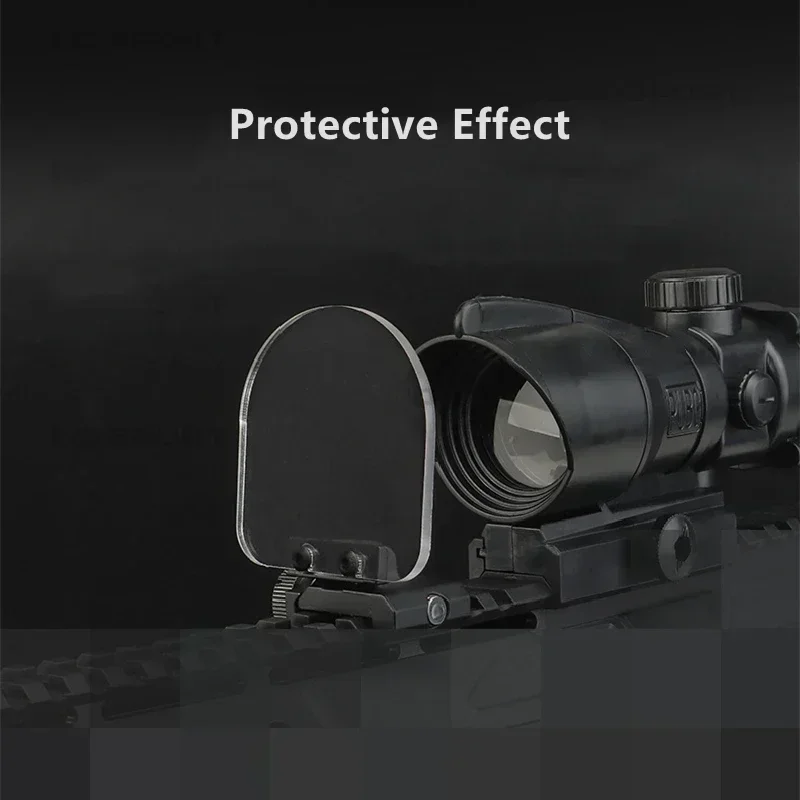 Protector de visión para Airsoft, Protector de lente plegable de alto impacto montado en riel, Protector de pantalla para mira réflex de punto Airsoft - imagen 4