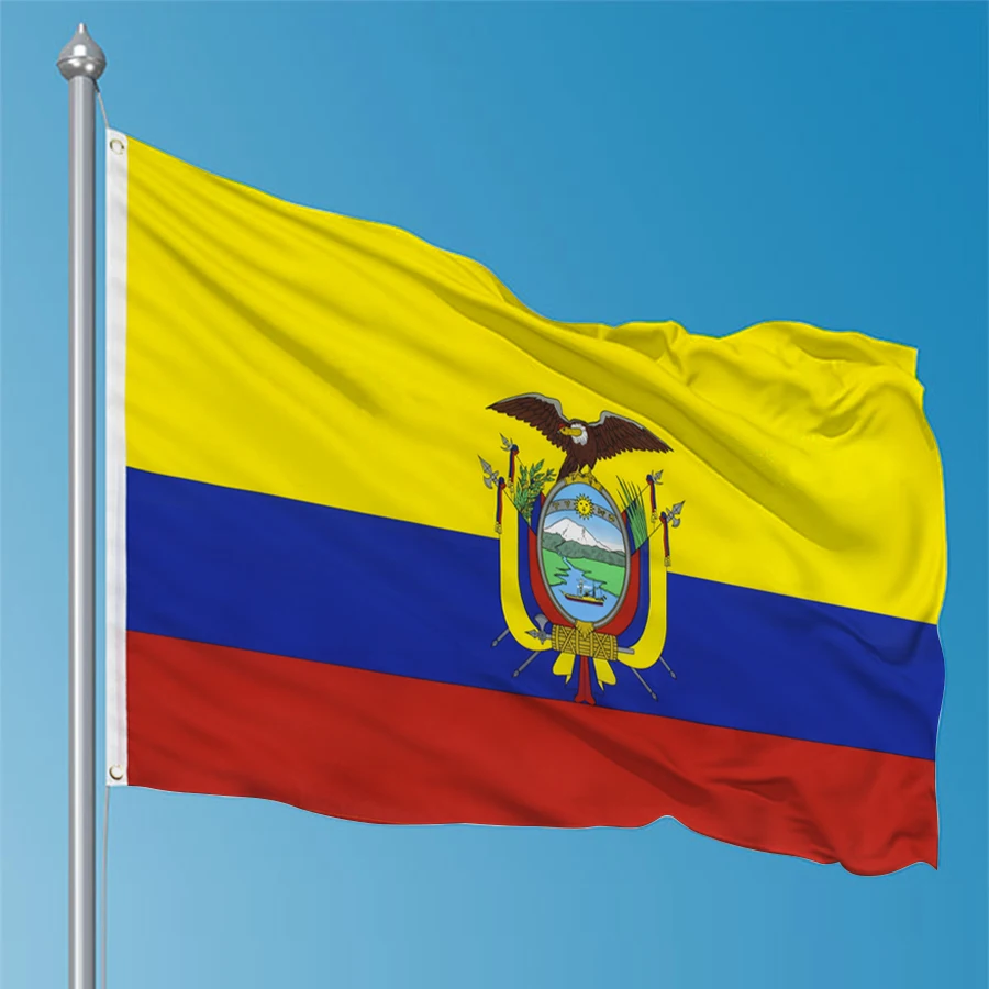 90X150cm Ecuador Bandera ECU EC Ecuador Banderas Poliéster Impreso Decoración Banner Tapiz - imagen 2
