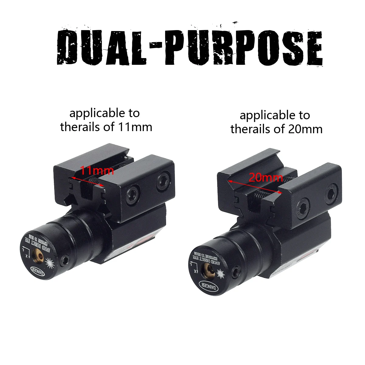 Mini mira láser táctica de punto rojo para Rifle, pistola de caza de tiro, juguete de caza ajustable de 11mm y 20mm con batería - imagen 3