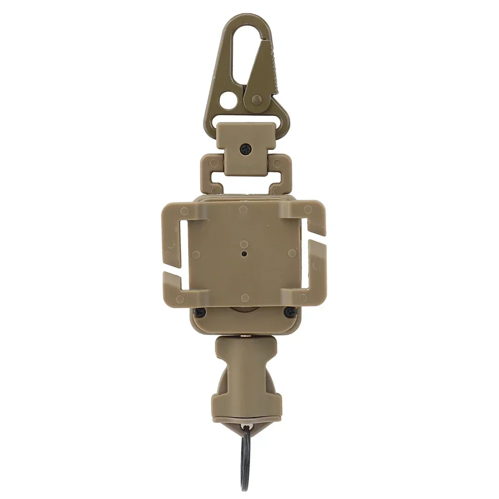 Pistola táctica, eslinga retráctil, cuerda giratoria de nailon, Clip de acero metálico, llavero, almacenamiento de llaves, accesorios de caza y Paintball - imagen 3