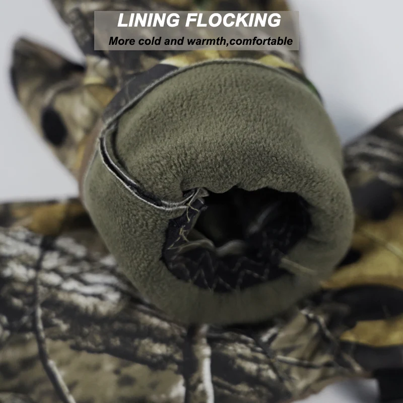 Guantes de caza, guantes sin dedos/sin dedos, guantes de invierno de camuflaje para tiro al aire libre, tiro con arco, pesca, accesorios de caza - imagen 4