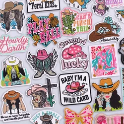 Nuevos diseños de parches para planchar de vaquero occidental para ropa, parches térmicos en pantalones vaqueros, sombrero, parche bordado de vaquera, decoración de chaqueta