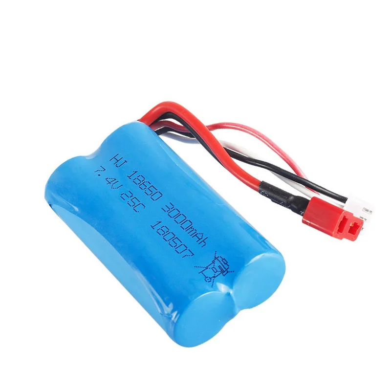 7,4 V 3000mAh 18650 batería de iones de litio para Wltoys 10428 /12428/12423 piezas de coche RC 2s 7,4 v batería para Wltoys 144001 16101 16102 16103 - imagen 4