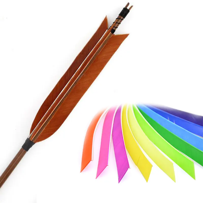 72 Uds 5 pulgadas pluma de pavo ala derecha flecha Natural pluma tiro con arco DIY Fletching para madera flecha de bambú tiro objetivo de caza - imagen 3