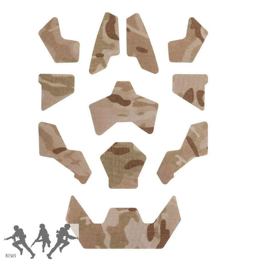 Pegatina de camuflaje mágico para casco rápido, parches para casco Airsoft, gancho y bucle adhesivo para casco táctico rápido, pegatina Kaudura - imagen 5