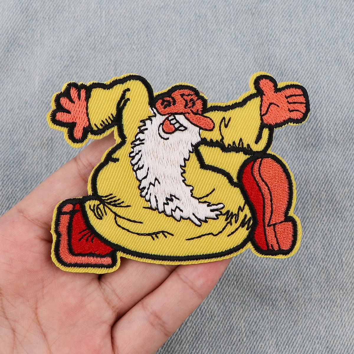 Parches bordados de anciano para ropa, pegatinas, apliques de planchado DIY, parches para ropa, chaqueta, Jeans, rayas de moda