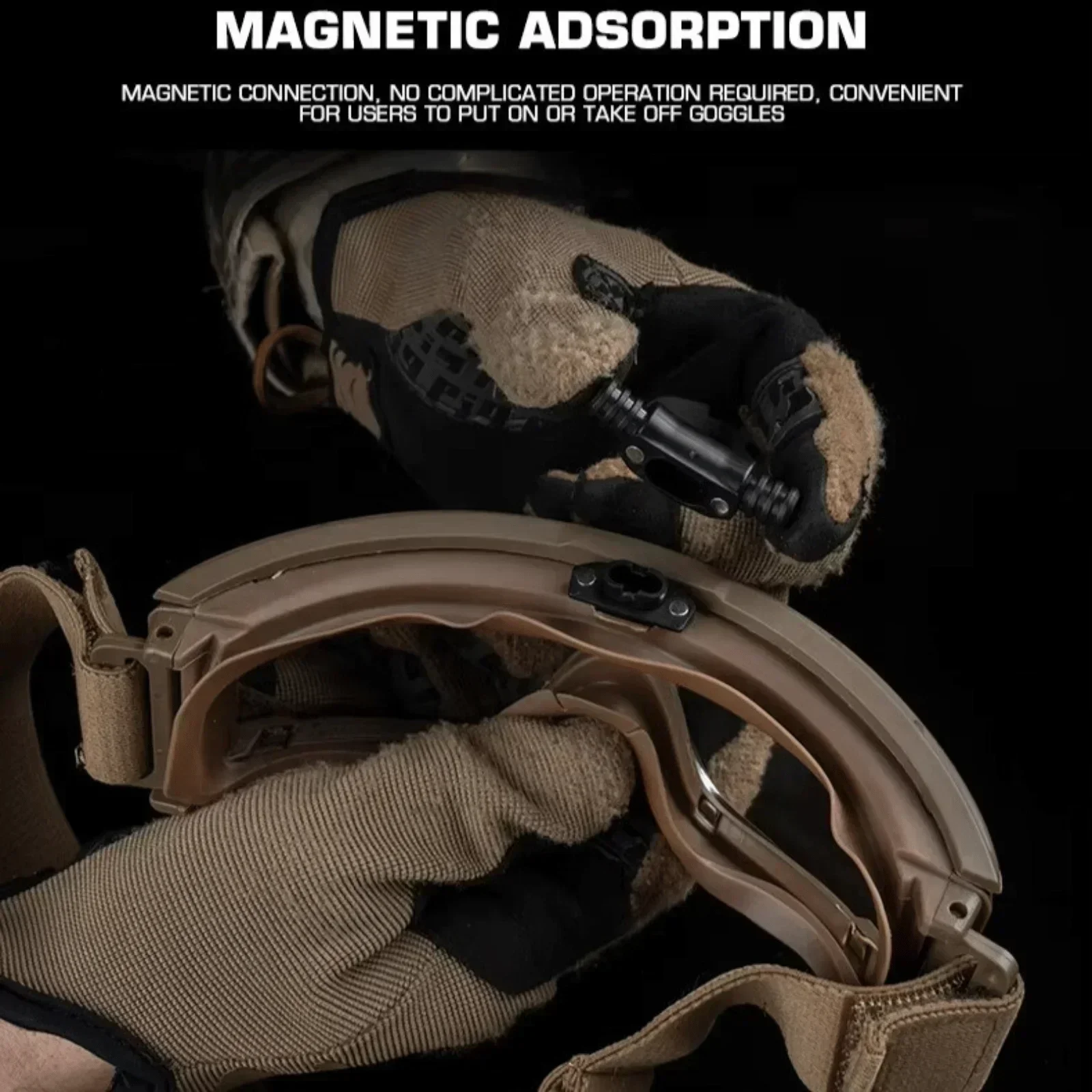 Gafas Airsoft inalámbricas, desempañador, ventilador, bomba antiniebla en casco táctico o tapas para gafas de seguridad con sello de goma - imagen 5