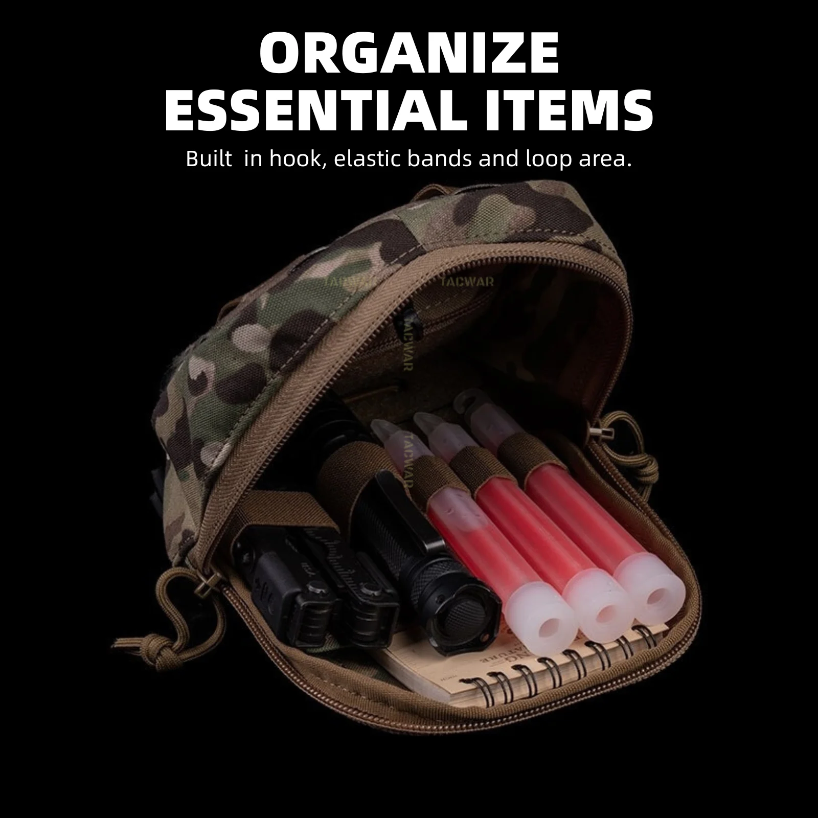 Bolsa táctica de uso General, organizador de herramientas de utilidad EDC NVG GP, soporte de torniquete para cinturón de chaleco portador de placa - imagen 3