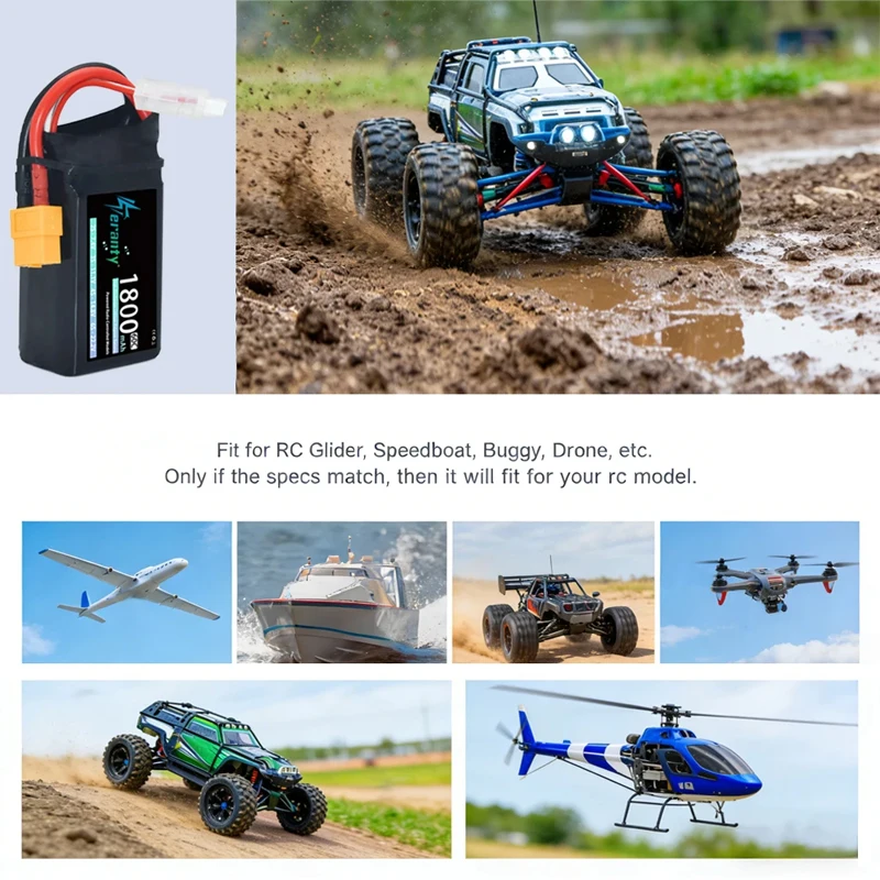 Batería LiPo de tres celdas alta capacidad para dron FPV - imagen 3