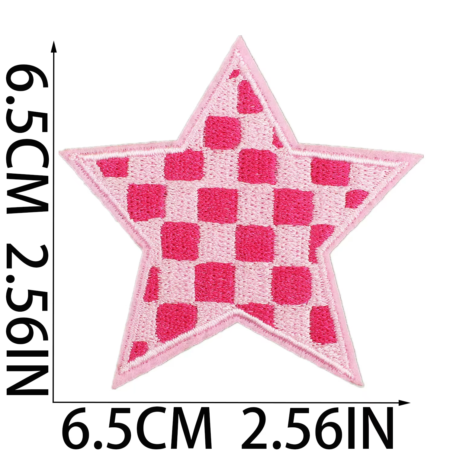Parche bordado corazón a cuadros blanco y negro infantil, pentagrama - imagen 5