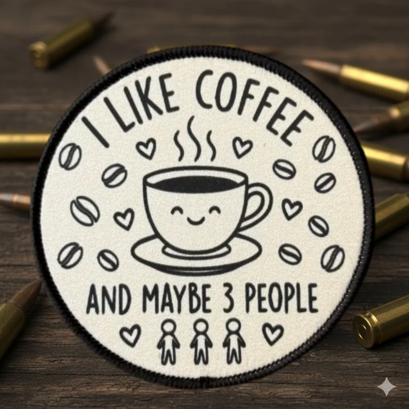 Parche moral táctico café con cierre velcro para chaleco MOLLE - imagen 5