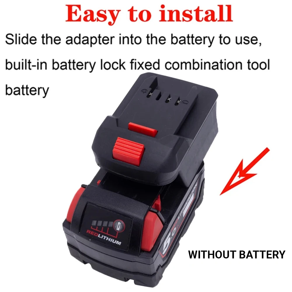 Adaptador para herramientas de iones de litio Lidl Parkside X20V para Milwaukee/Bosch/Makita, adaptador de batería de iones de litio de 18V, accesorios de herramientas eléctricas - imagen 5