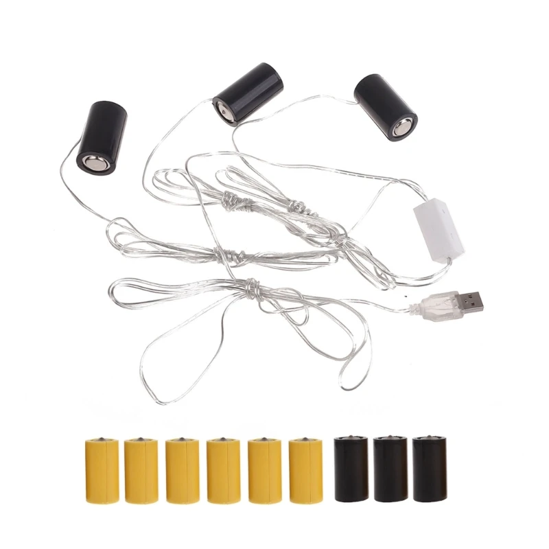 USB a C Cell LR14 C Eliminador batería fuente alimentación USB reemplazar 4,5 V 3V LR14 C Dropship - imagen 2