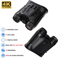 Binoculares de visión nocturna montados en la cabeza NVC900 WiFi 48MP 16X Zoom 4K UHD cámara Digital infrarroja telescopio para caza y Camping