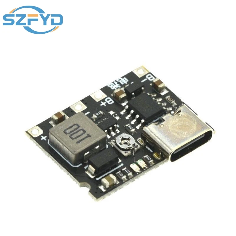 5 uds 3,7 V a 9V 2A DC-DC módulo de refuerzo de aumento 18650 placa de descarga de carga de batería de litio convertidor de refuerzo tipo C - imagen 5