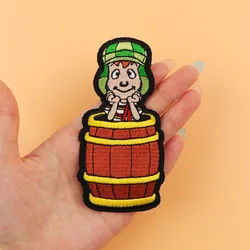 Parche bordado de dibujos animados mexicanos, parches para planchar para niños traviesos para ropa, parches termoadhesivos para ropa, insignias para coser DIY