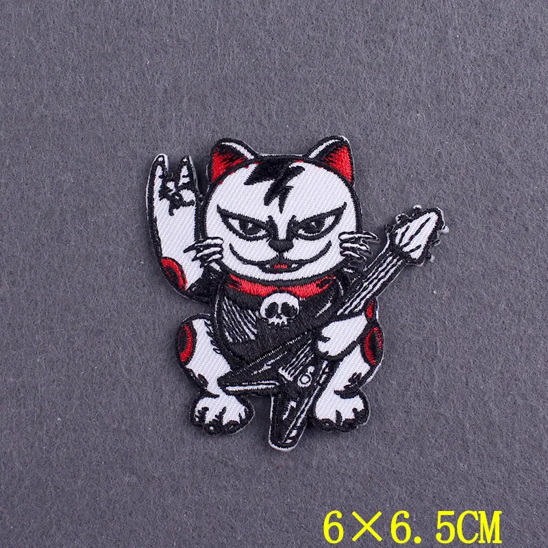 Parches de gato asesino en la ropa, ropa de animales divertidos, parches termoadhesivos para ropa, pegatinas, parche Hippie, insignias en mochila - imagen 5