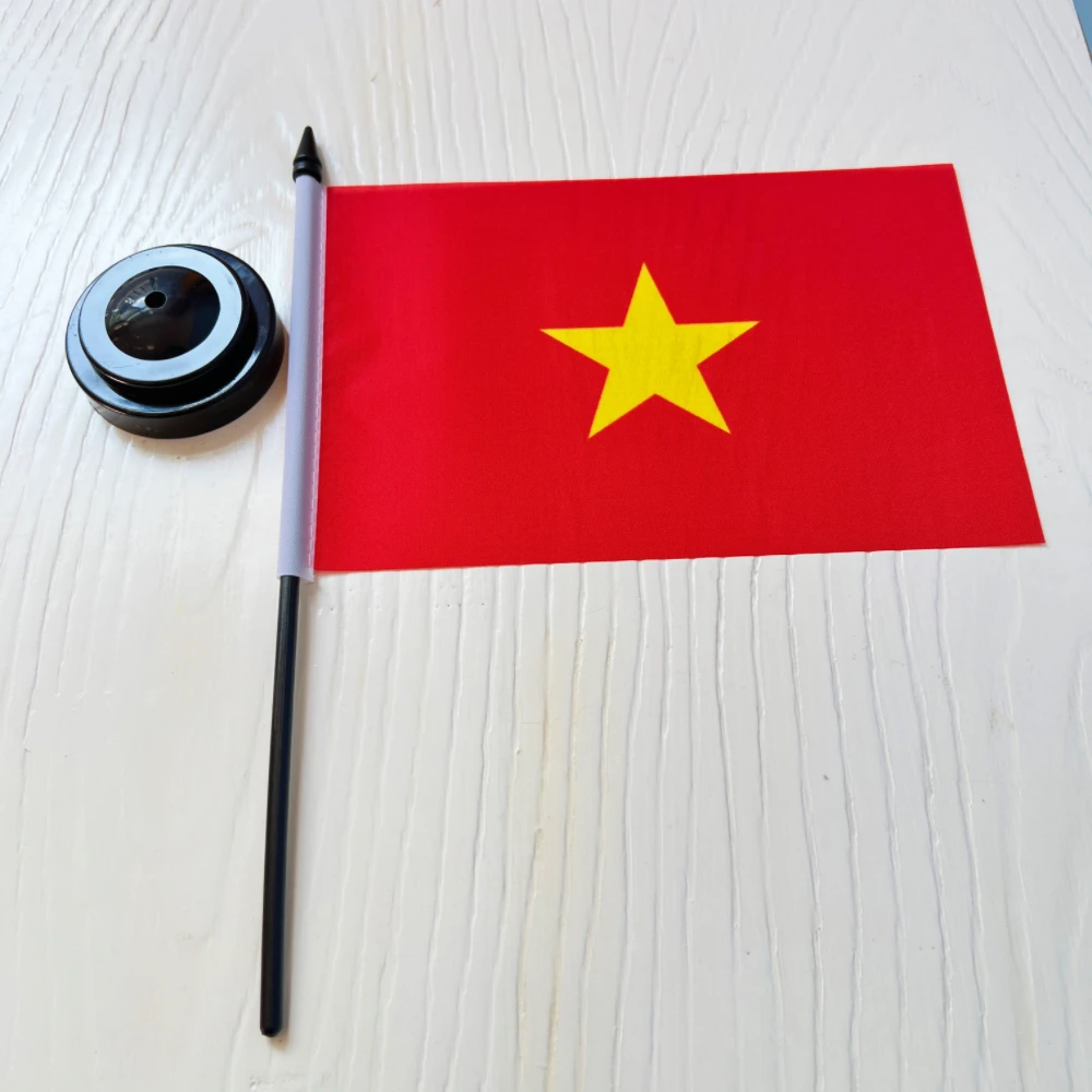 Bandera de escritorio de oficina de 14x21cm, bandera de Vietnam, poliéster, nacional de Vietnam - imagen 5