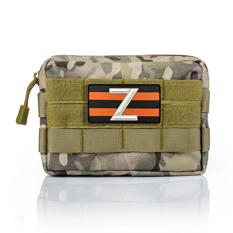 Parche blanco luminoso con patrón Z, insignia de moral militar de PVC 3D, gancho y bucle utilizado para mochila al aire libre, pegatinas de decoración de ropa - imagen 3