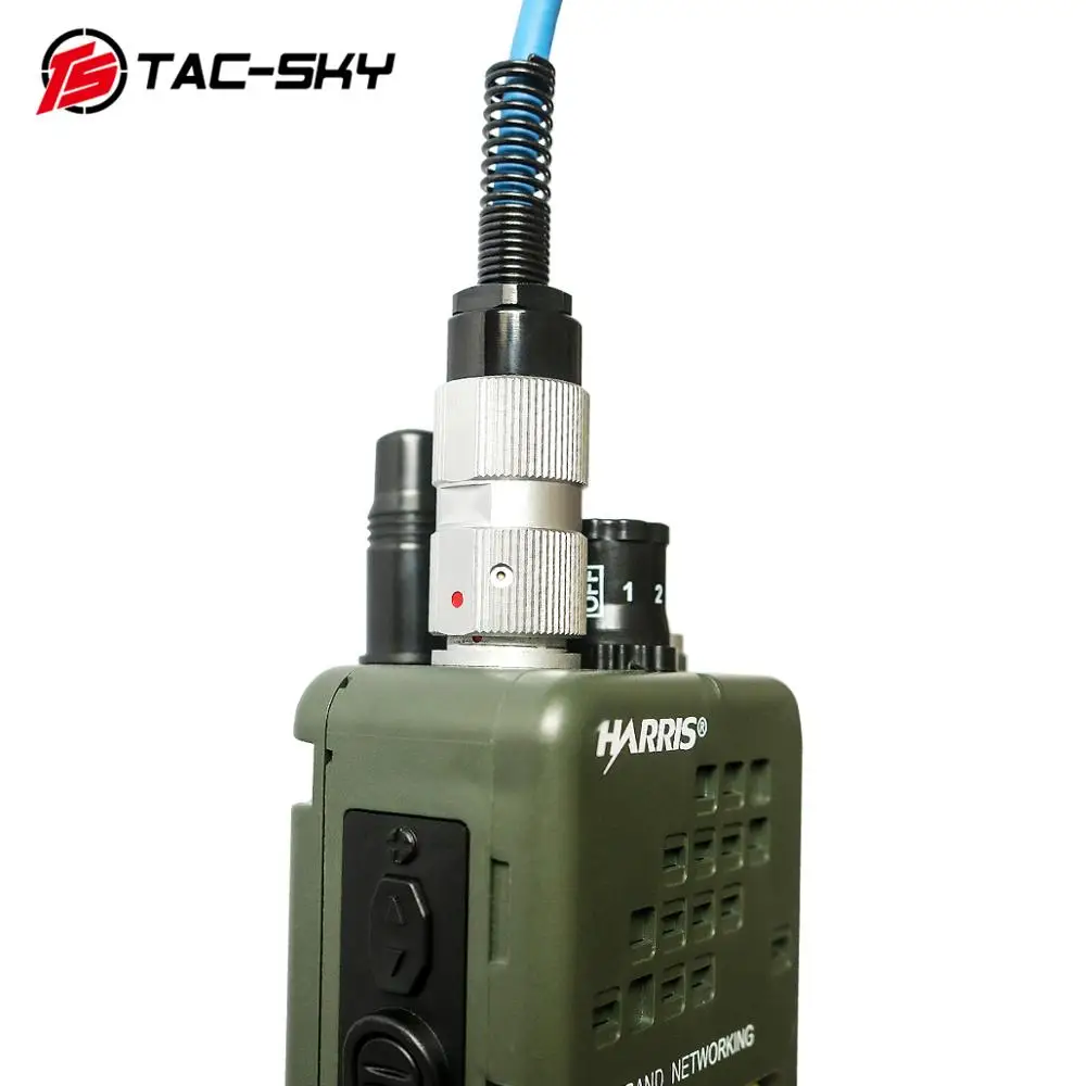 TS TAC-SKY AN / PRC 152 152a Walkie-Talkie Modelo Radio Harris Virtual Case + Auriculares tácticos Ptt Adaptador PTT de 6 pines - imagen 4