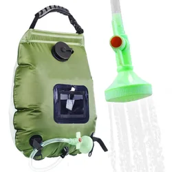 Bolsa ducha solar portátil 20L para camping con manguera extraíble