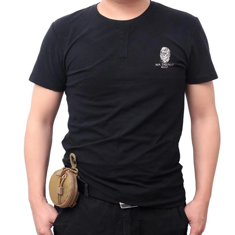 Molle-bolsa EDC redonda para herramientas tácticas, accesorios para exteriores, llavero pequeño, soporte para máscara, equipo de utilidad para exteriores, 2 piezas - imagen 5