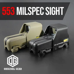 Versión SU231 PEQ MIL con brazos, montaje QD para Airsoft táctico, marcas completas, mira de punto rojo y verde, 553