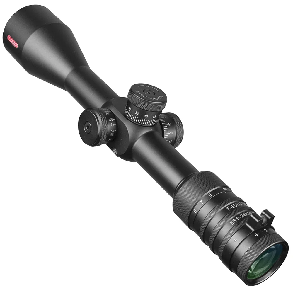 T-Eagle SFFLE 6-24x50 mira telescópica caza alcance óptico vuelos de nivel enfoque lateral Rifle alcance francotirador mira de largo alcance - imagen 3