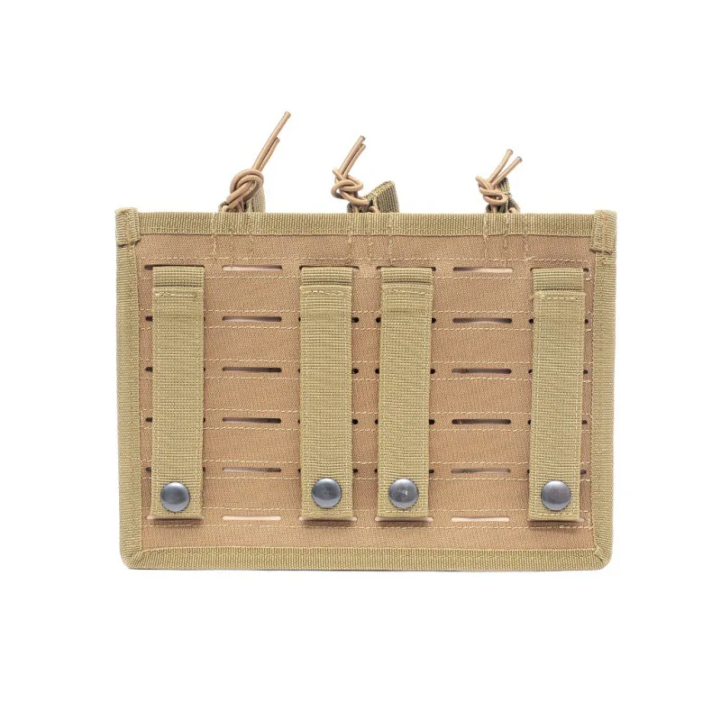 Bolsa táctica 5,56 para revistas, bolsa Triple de corte láser Molle Mag para AK 47 74 AR15 M4 Fast Mag Holser, accesorios de caza abiertos - imagen 4