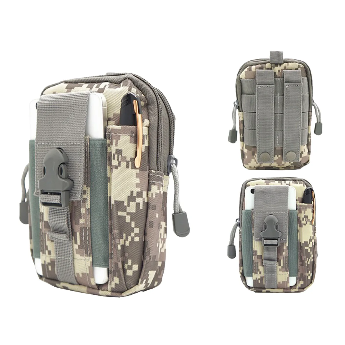 Bolsa táctica para pierna Molle, riñonera con cinturón para hombre, bolsa de herramientas de supervivencia de bolsillo pequeño para correr, viajar, acampar, cazar, Airsoft - imagen 2