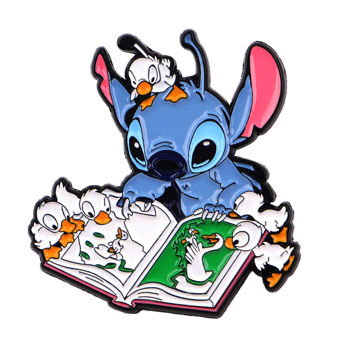 Lindos alfileres esmaltados alienígenas, conjunto de broche de Ángel de dibujos animados, Pin de solapa de Metal, insignia, accesorios para mochila, joyería, regalos para mejores amigos - imagen 3