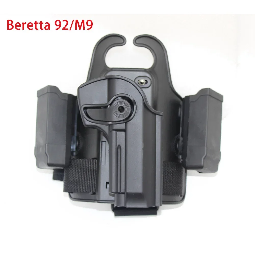 Funda táctica de pierna Colt 1911 con bolsas para cargador pistola - imagen 4