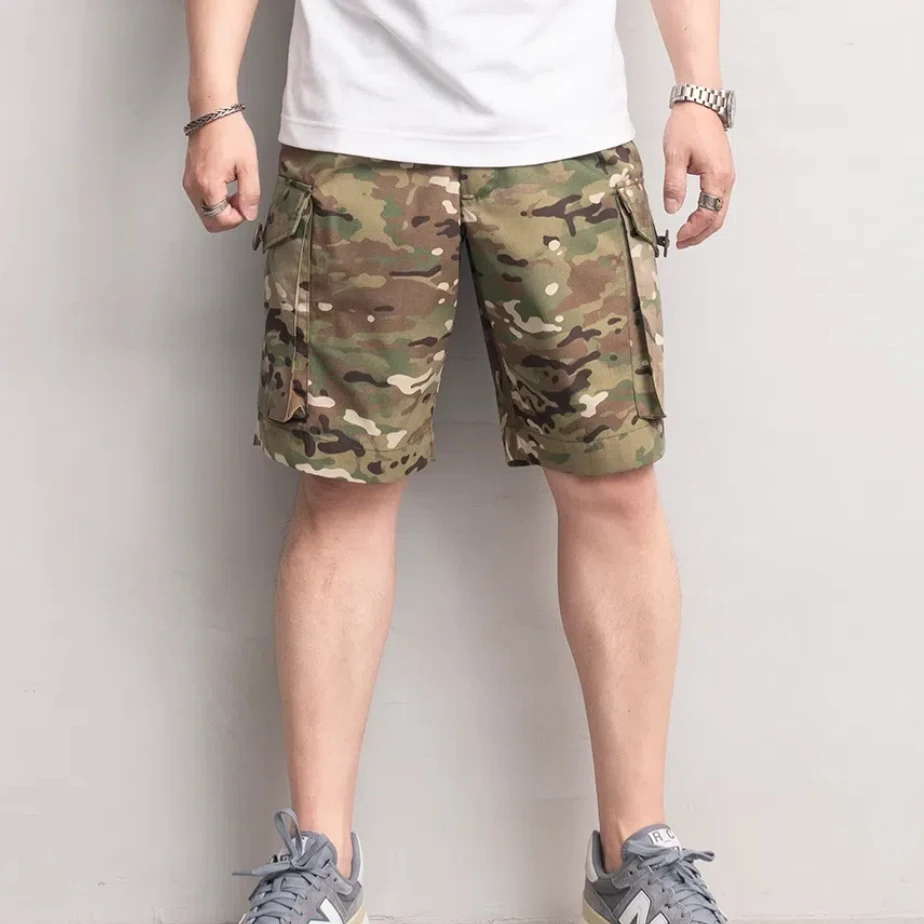 Pantalones cortos para exteriores MC holgados, monos multibolsa, pantalones tácticos BDU - imagen 3