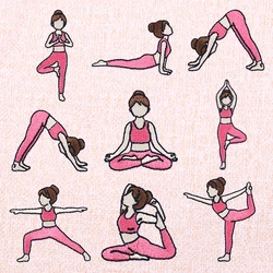 Parche Bordado de Chica Yoga, Parches Termoadhesivos para Ropa, Parches para Decorar Mochilas, Insignias, Apliques DIY