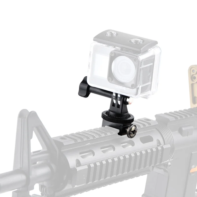 WADSN Gopro montaje de cámara deportiva para riel Picatinny de 20mm, accesorios de engranaje táctico, soporte de pistola, grabación de video en primera persona, AR15 - imagen 4