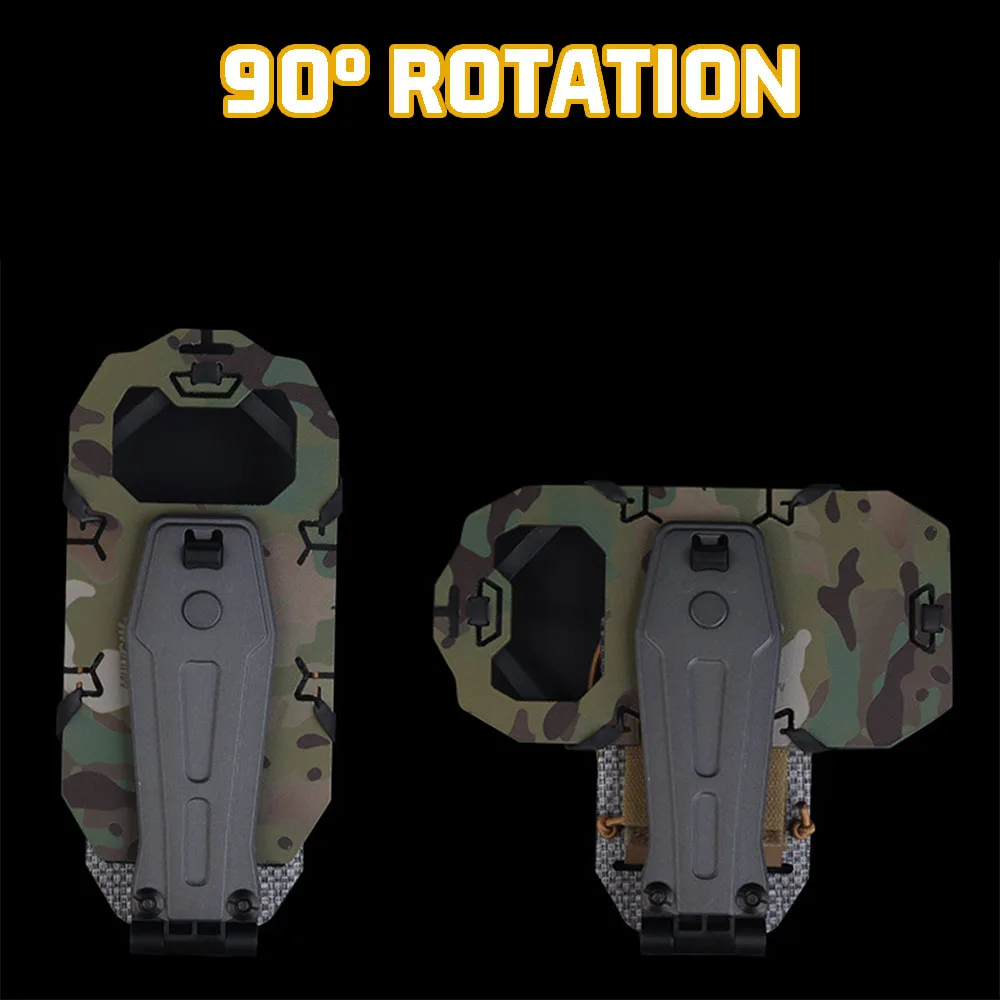 Soporte táctico MOLLE para teléfono, placa de caza Airsoft, accesorios para chaleco, tamaño de pantalla de 4,7 "-6,7", soporte Universal para el pecho del teléfono - imagen 3