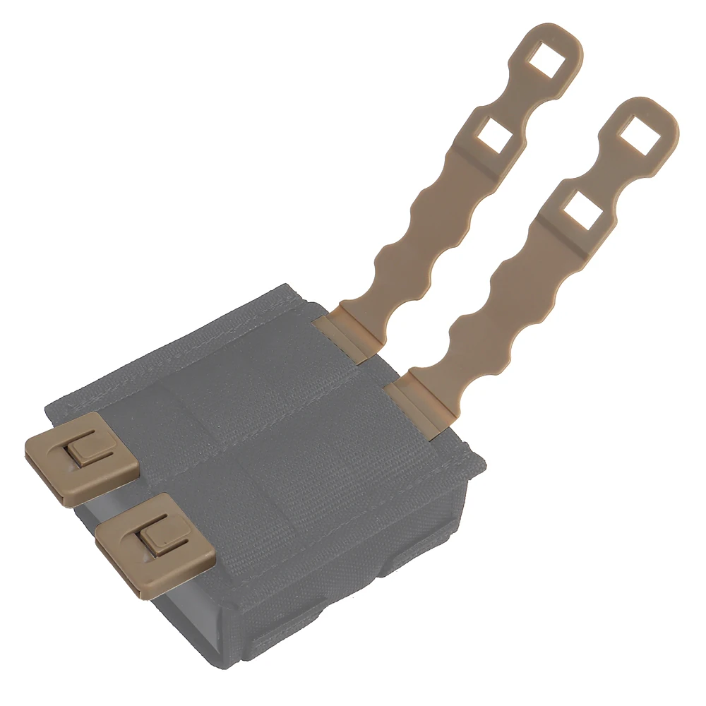 Clips Molle de nailon para caza, 21cm, 5,56, 7,62 9mm, Clips Molle traseros individuales y dobles, ajuste plegable de dos secciones para revistas - imagen 3
