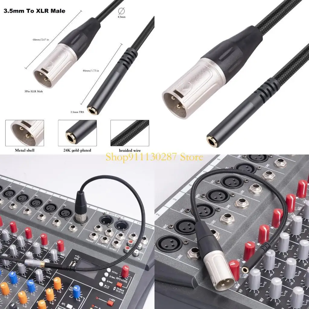 J1HC pesado 3.5 mm femenino a XLR Cable masculino para equipo profesional