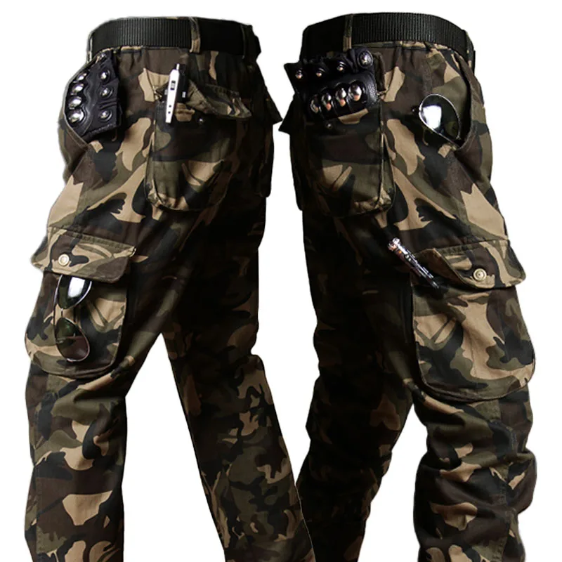 Conjuntos de camuflaje al aire libre para hombre, chaquetas Ripstop resistentes al desgaste, Pantalones rectos multibolsillos, trajes de 2 piezas, conjunto de entrenamiento de primavera y otoño - imagen 4